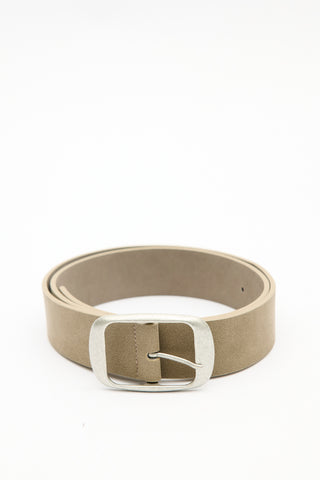 Suede Look Buckle Belt Mink