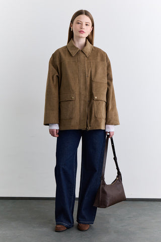 Velvet Worker Jacket Camel