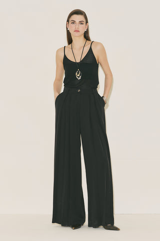 Tansy Pleated Trousers Black