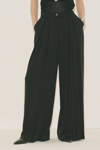 Tansy Pleated Trousers Black