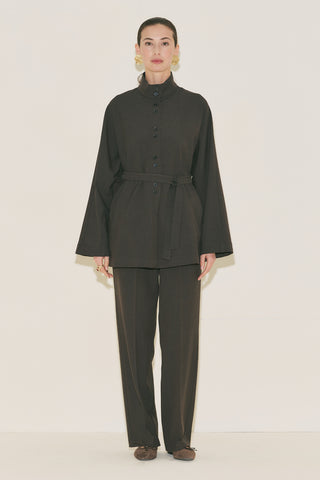 Yui Belted Jacket Brown