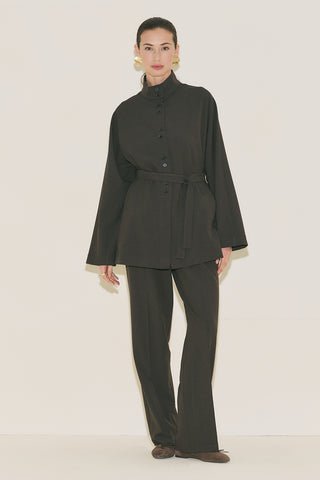 Yui Belted Jacket Brown