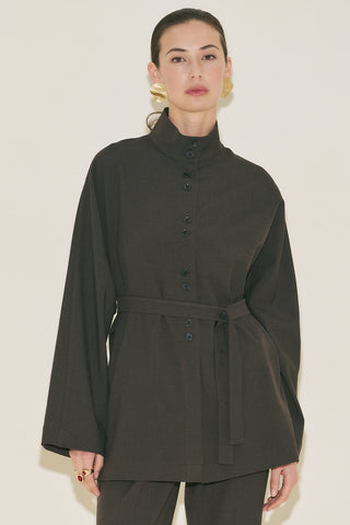 Yui Belted Jacket Brown