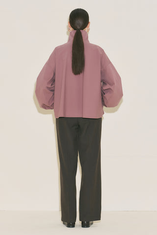 Melva Short Trench Coat With Wide Sleeves Dusty Rose