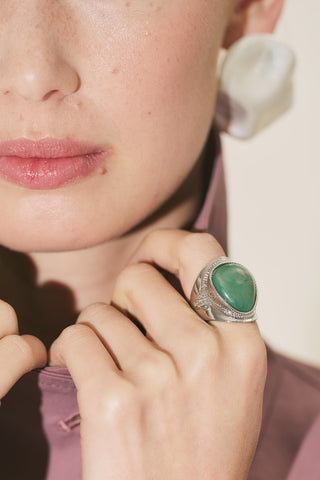 Ocean Ring Set Silver