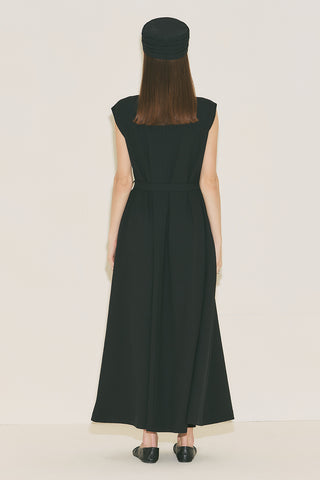 Premium Belted Dress Black