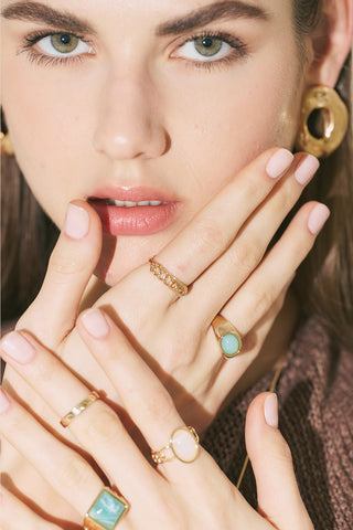 Firuz Ring Set Gold