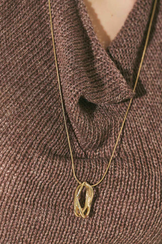 Spiral Long Necklace Gold