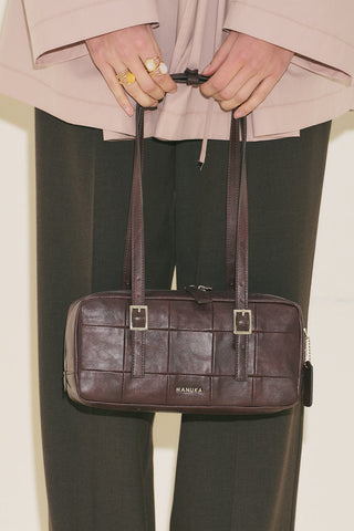 Raina Baguette Bag Burgundy