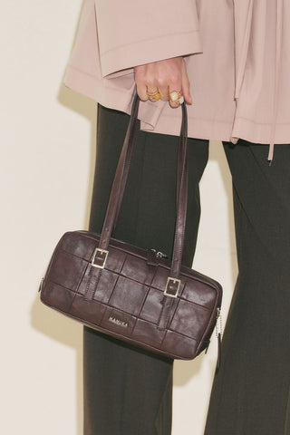 Raina Baguette Bag Burgundy