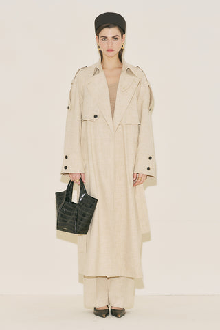 Limited Edition Wide Sleeve Trench Coat Beige