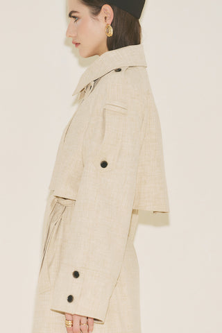 Limited Edition Wide Sleeve Trench Coat Beige