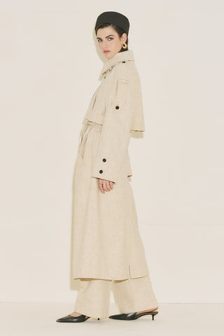 Limited Edition Wide Sleeve Trench Coat Beige