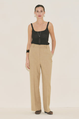 Classic Straight Trousers Camel