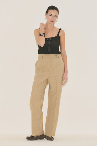 Classic Straight Trousers Camel