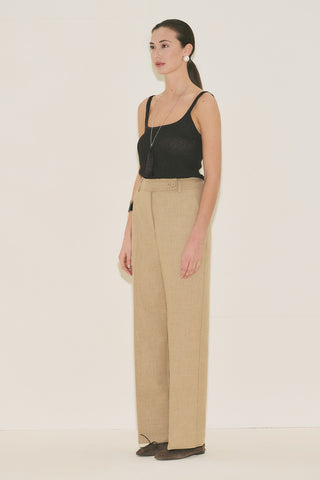 Classic Straight Trousers Camel