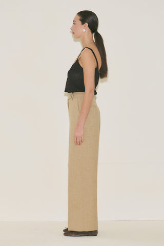Classic Straight Trousers Camel
