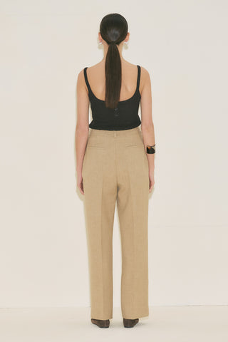 Classic Straight Trousers Camel