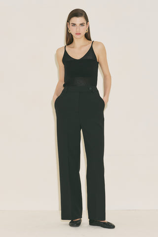 Classic Straight Trousers Black