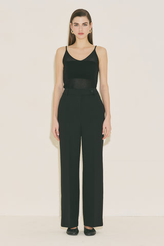 Classic Straight Trousers Black
