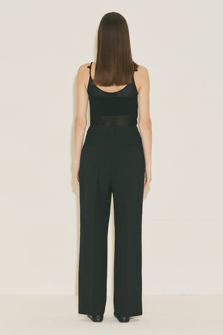 Classic Straight Trousers Black
