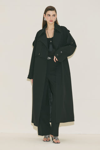 Limited Edition Wide Sleeve Trench Coat Black