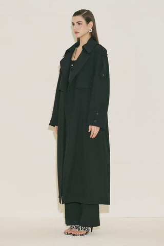 Limited Edition Wide Sleeve Trench Coat Black