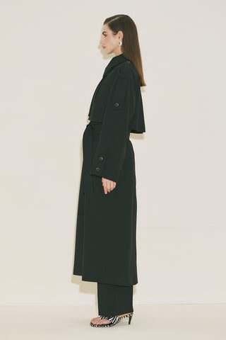 Limited Edition Wide Sleeve Trench Coat Black