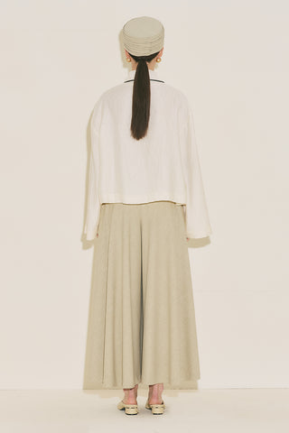 Textured Drape Blouse Pearl