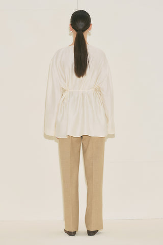 Textured Drape Tunic Pearl