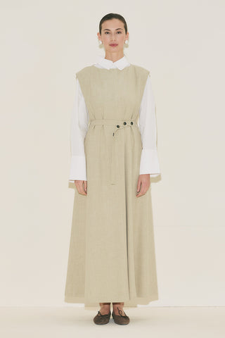 Premium Belted Dress Green