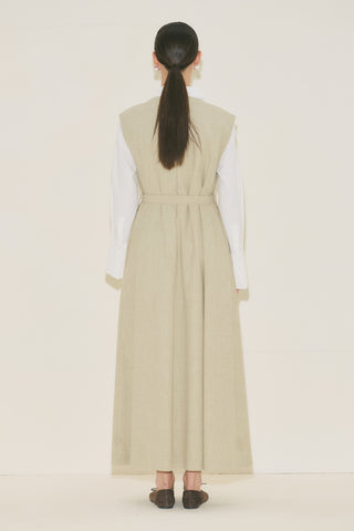 Premium Belted Dress Green