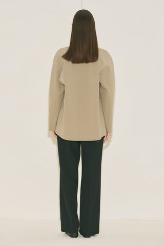 Henna High Neck Trench Coat Sand