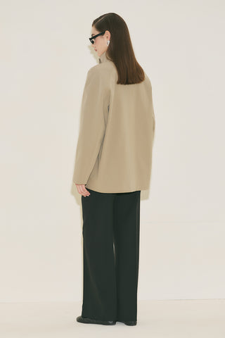 Henna High Neck Trench Coat Sand