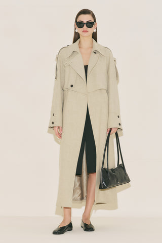 Limited Edition Wide Sleeve Trench Coat Green