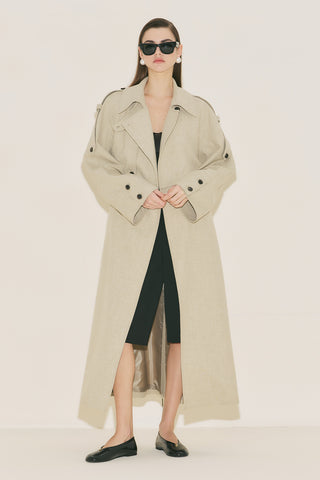 Limited Edition Wide Sleeve Trench Coat Green