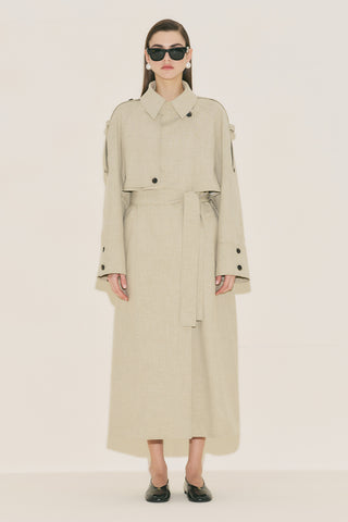Limited Edition Wide Sleeve Trench Coat Green