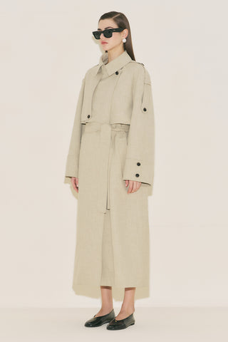 Limited Edition Wide Sleeve Trench Coat Green