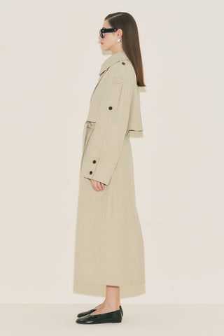Limited Edition Wide Sleeve Trench Coat Green