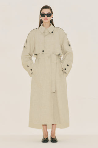 Limited Edition Wide Sleeve Trench Coat Green