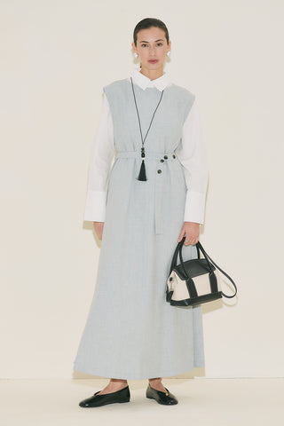 Premium Belted Dress Blue