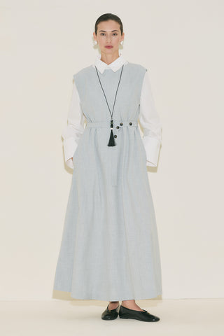 Premium Belted Dress Blue