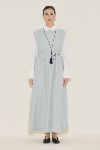 Premium Belted Dress Blue