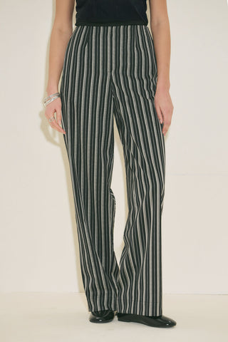 Classic Striped Trousers Black Striped
