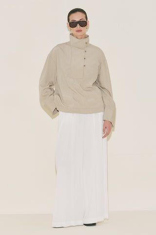 Tansy Pleated Trousers Ecru