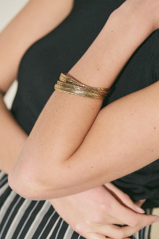 Athena Bangle Set Gold Silver