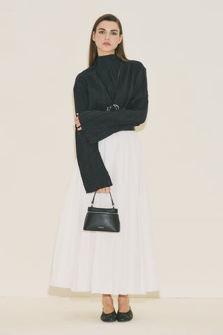 Crush Texture Blouse Black