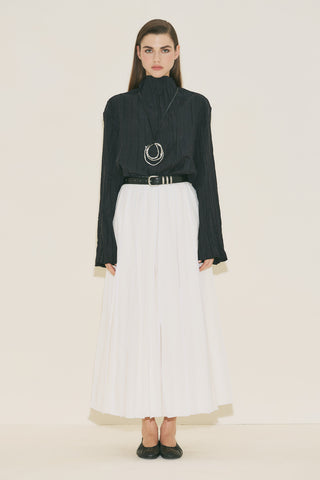 Crush Texture Blouse Black