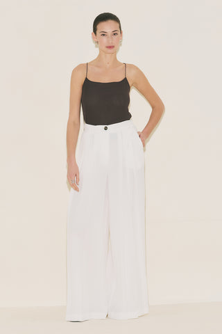 Tansy Pleated Trousers Ecru