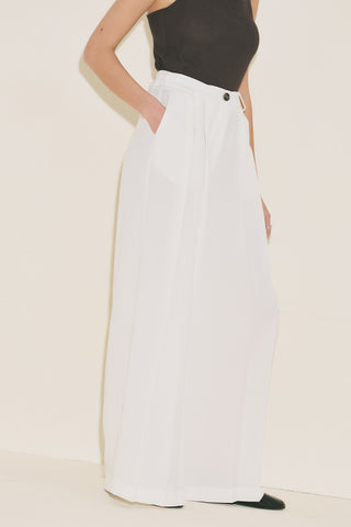 Tansy Pleated Trousers Ecru